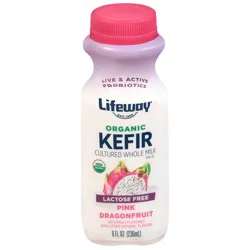Lifeway Organic Lactose Free Pink Dragonfruit Kefir 8 fl oz