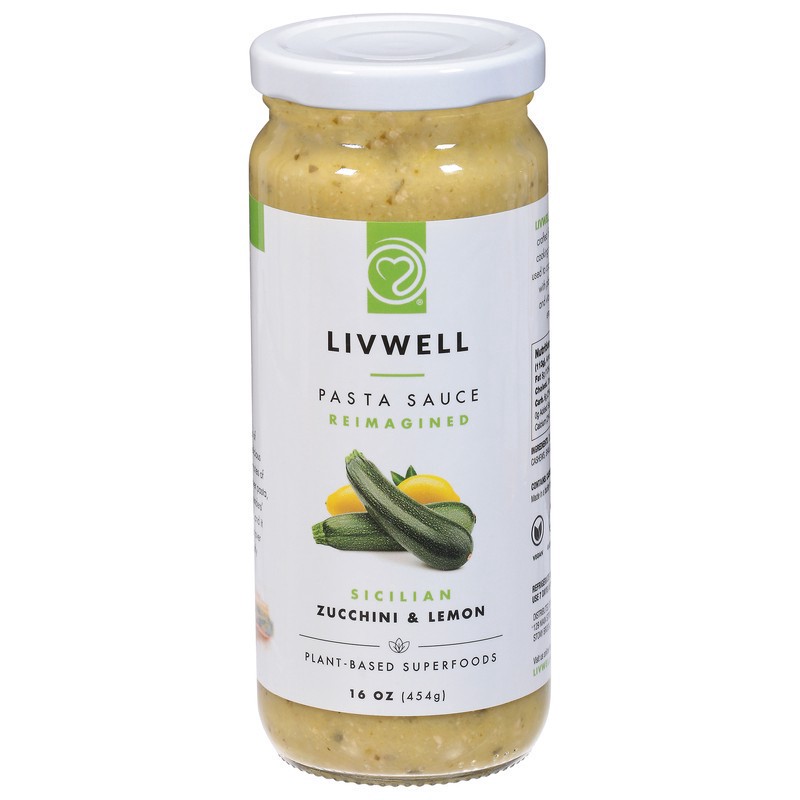 slide 1 of 1, Livwell Zucchini & Lemon Pasta Sauce 16 oz, 16 oz