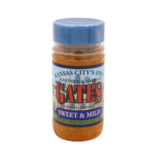 slide 1 of 1, Gates Bbq Sweet & Mild Seasoning & Marin, 8 oz