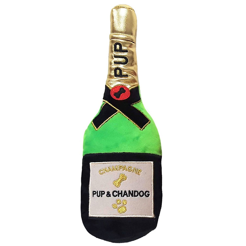 slide 1 of 1, Executive Pup Plush Dog Toy, Chandog Champagne, 1 ct