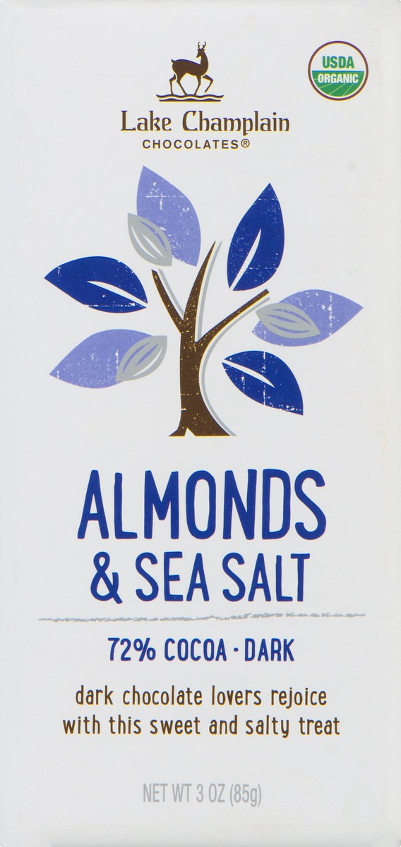slide 7 of 8, Lake Champlain Chocolates Almond & Sea Salt Dark Chocolates 3 oz, 3 oz