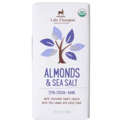 Lake Champlain Chocolates Almond & Sea Salt Dark Chocolates 3 oz