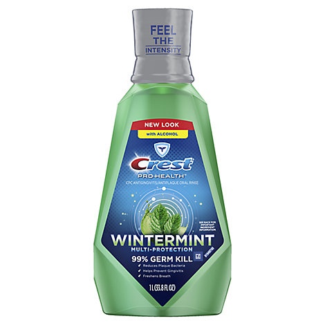 slide 1 of 1, Crest Pro Health Mouthwash Multi-Protection Clean Mint With Alcohol, 33.8 fl oz