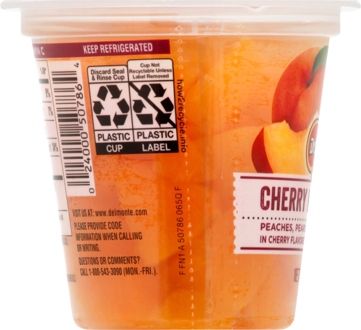 slide 11 of 12, Del Monte Cherry Mixed Fruit Cup Snacks, 7 oz Cup, 7 oz