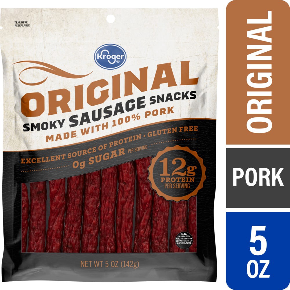 slide 2 of 4, Kroger Original Smoky Sausage Snacks, 5 oz