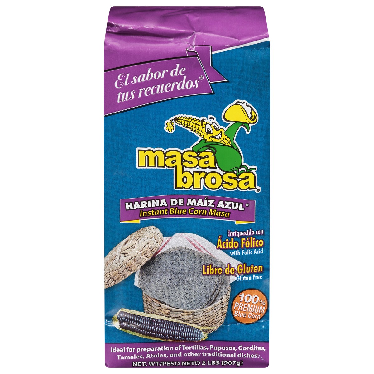 slide 1 of 6, Masa Brosa Instant Blue Corn Masa 2 lb, 2 lb