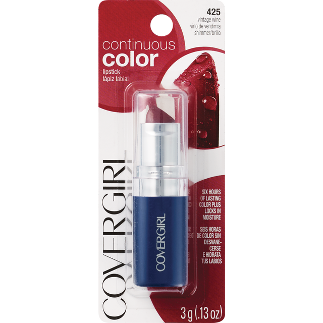 slide 1 of 1, Covergirl Continuous Color Lipstick Vintage Wine, 1 ct