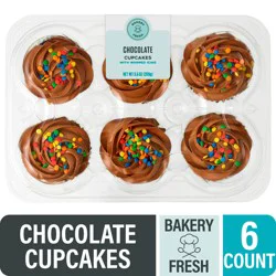 Bakery Fresh Chocolate Cupcakes With Whipped Icing