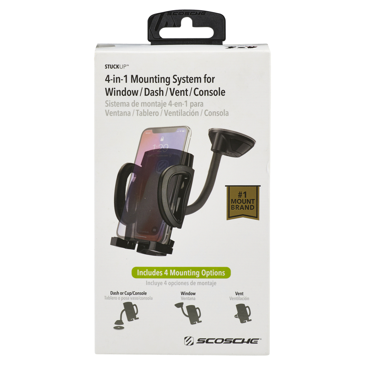 slide 1 of 5, Scosche Universal 4-in-1 Dash/Window/Vent stuckUP Phone Mount, 1 ct