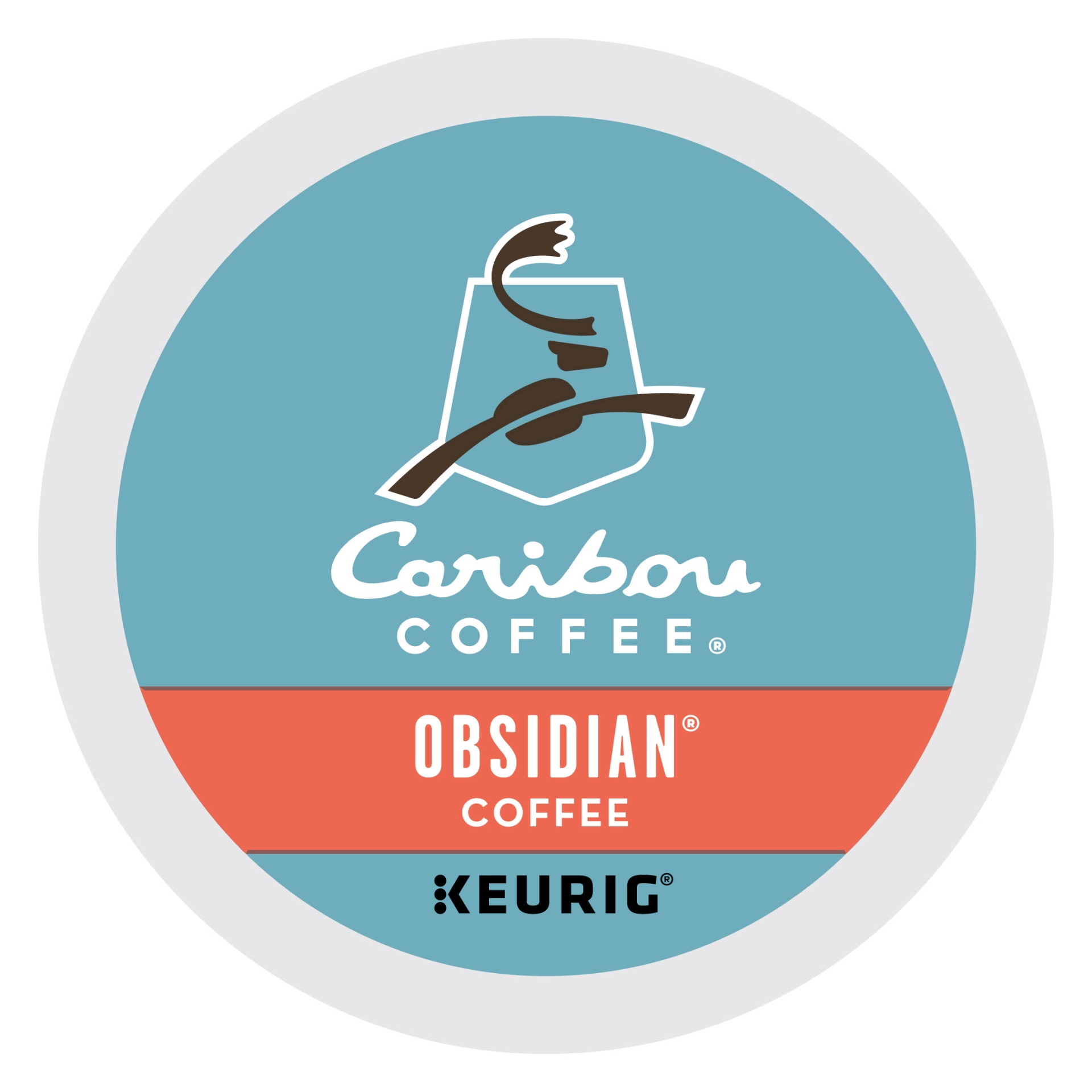 slide 1 of 1, Caribou Coffee Obsidian Keurig Single-Serve K-Cup Pod, Medium Roast Coffee, 12 ct