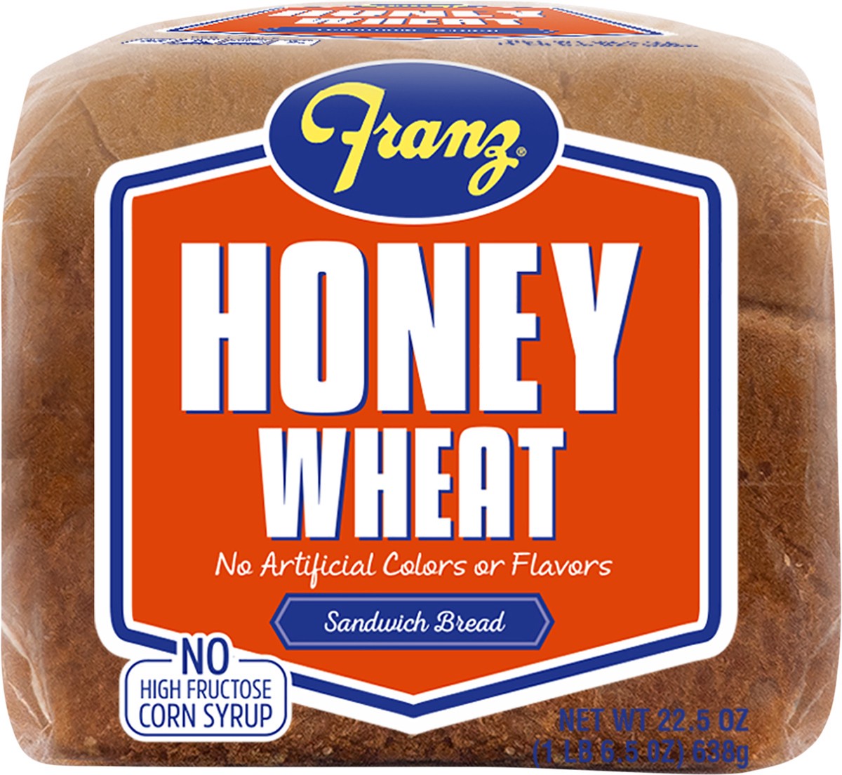slide 5 of 6, Franz Honey Wheat Whole Grain Bread Sandwich Bread 22.5oz, 22.5 oz