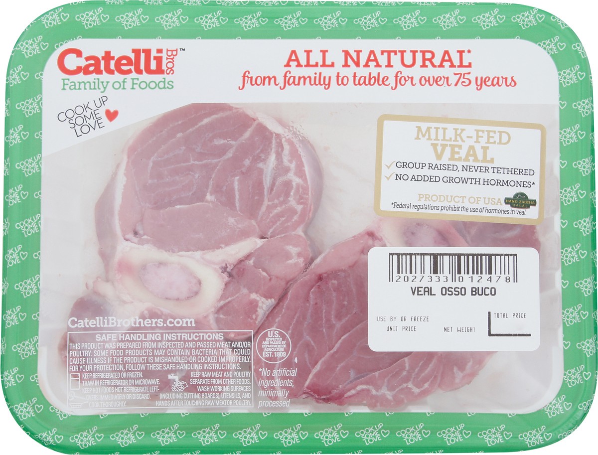 slide 2 of 2, Catelli Bros Family of Foods All Natural Veal Osso Buco 0.96 ea, per lb