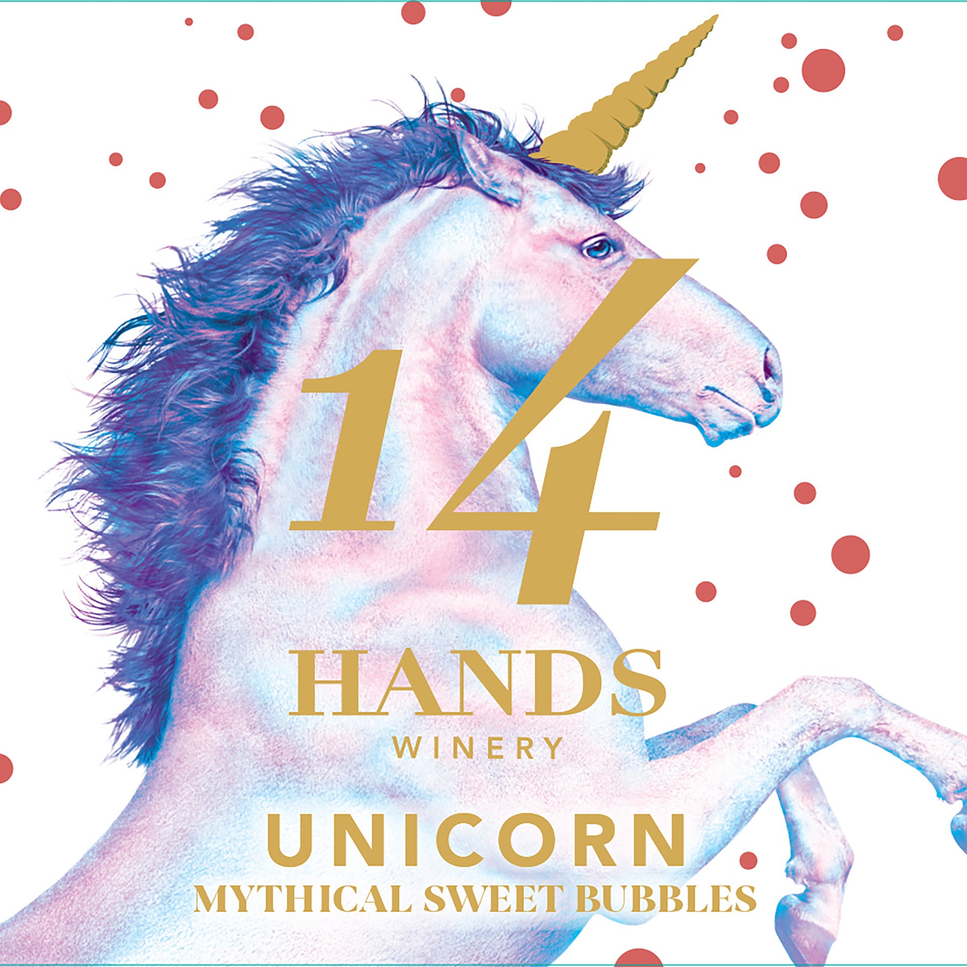 slide 3 of 6, 14 Hands Unicorn Mythical Sweet Bubbles, Sparkling Red Wine, 750 mL, 750 ml