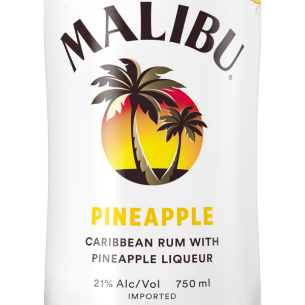 slide 6 of 10, Malibu Caribbean Rum with Pineapple Flavored Liqueur 750mL, 42 Proof, 750 ml