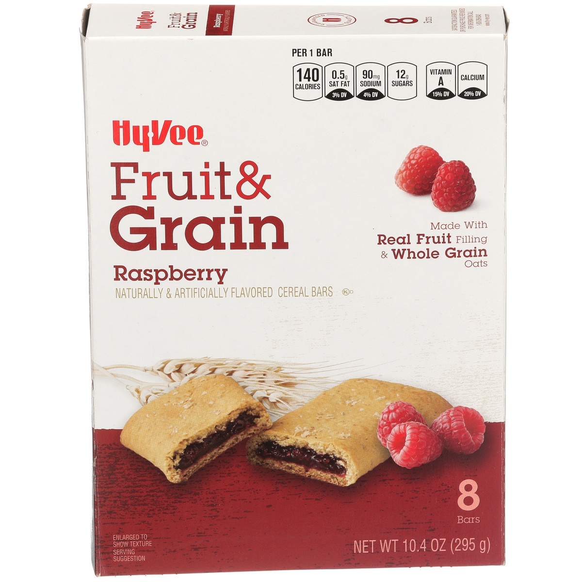 slide 1 of 1, Hy-vee Raspberry Fruit & Grain Cereal Bars, 10.4 oz