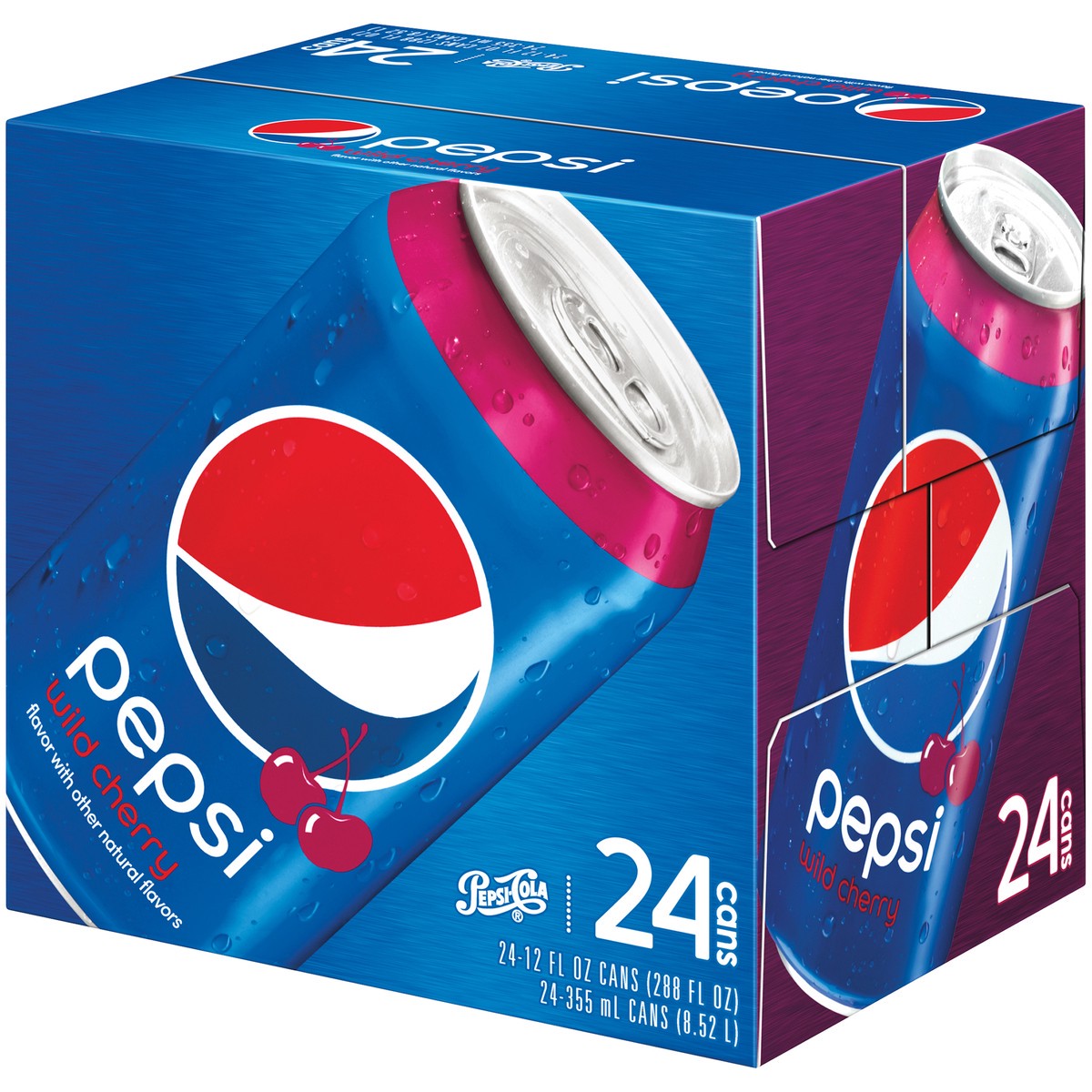 slide 3 of 3, Pepsi Wild Cherry, 24 ct; 12 fl oz