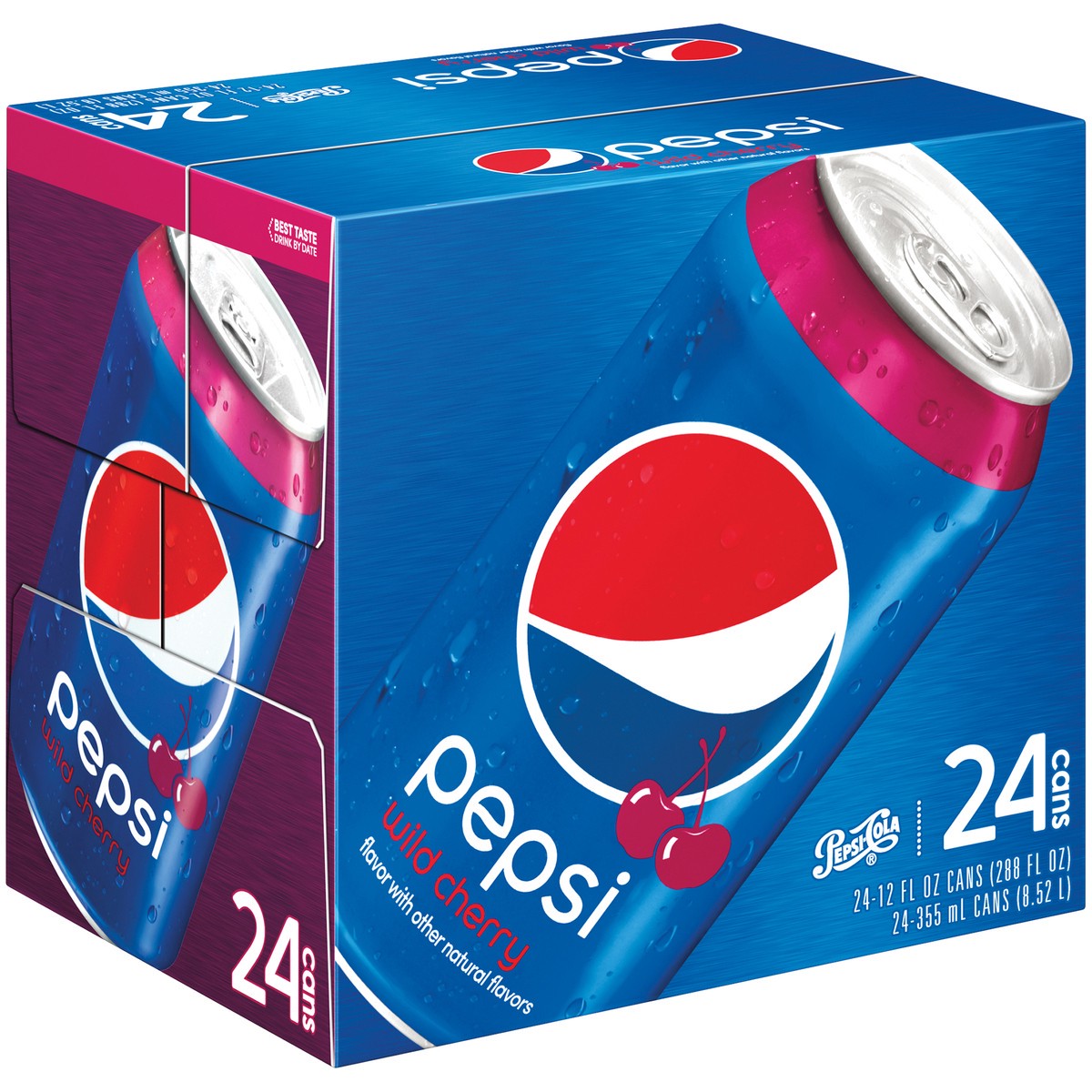 slide 1 of 3, Pepsi Wild Cherry Cola, 24 ct