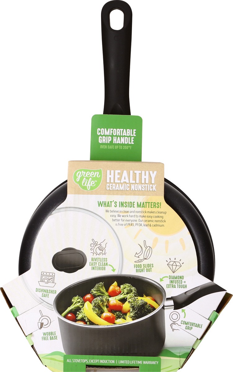 slide 5 of 9, GreenLife Green Life 2.5Qt Sauce Pan Black, 1 ct