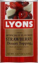 Lyons Strawberry Dessert Topping 55 oz