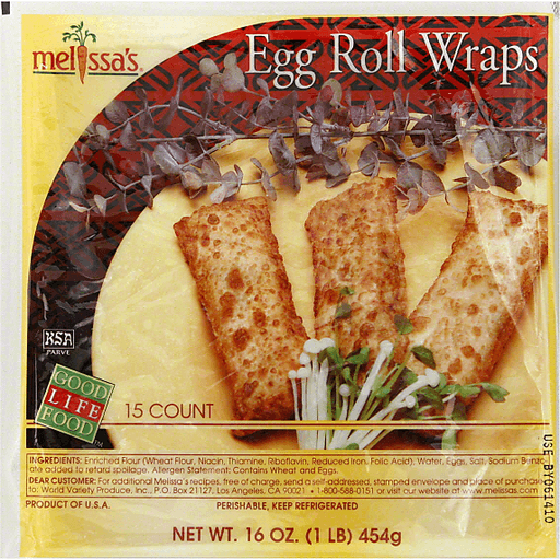 slide 2 of 2, Melissa's Egg Roll Wraps, 16 oz