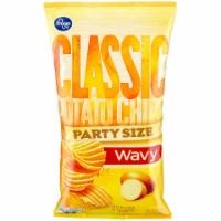 slide 1 of 1, Kroger Party Size Wavy Classic Potato Chips, 20 oz