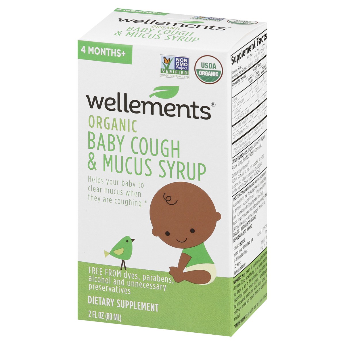 slide 3 of 9, Wellements 4 Months+ Organic Baby Cough & Mucus Syrup 2 oz, 2 oz