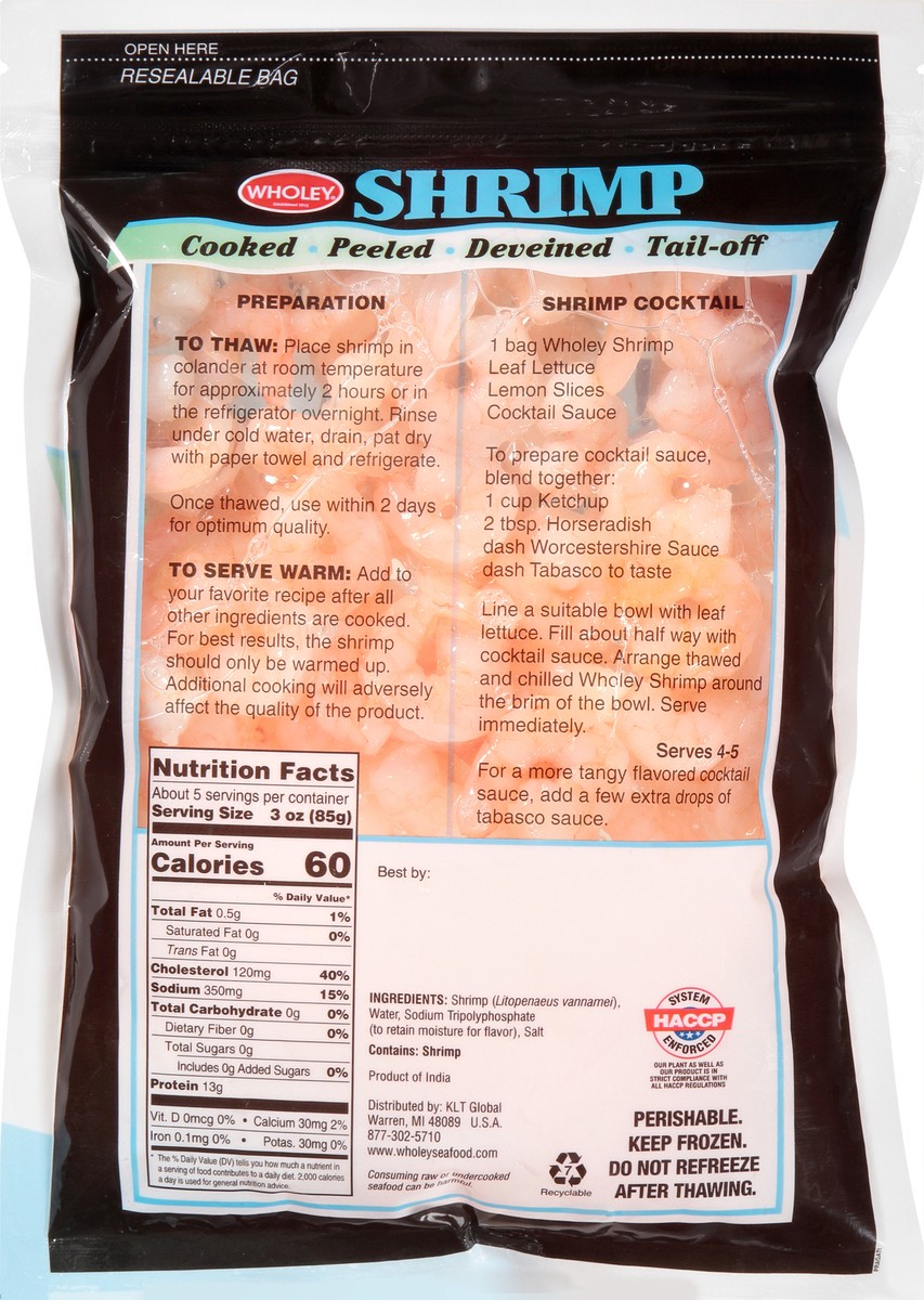 slide 12 of 13, Wholey Cooked Shrimp 1 lb, 1 lb