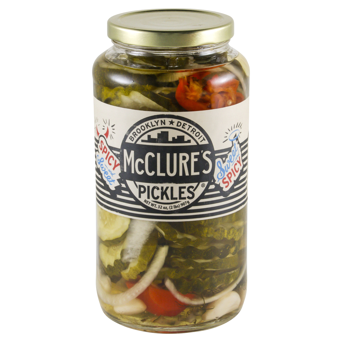 slide 1 of 13, McClure's Sweet Spicy Pickles, 32 oz