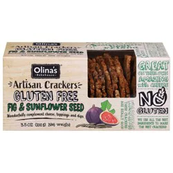Olina's Bakehouse Gluten Free Fig & Sunflower Seed Artisan Crackers 3.5 oz