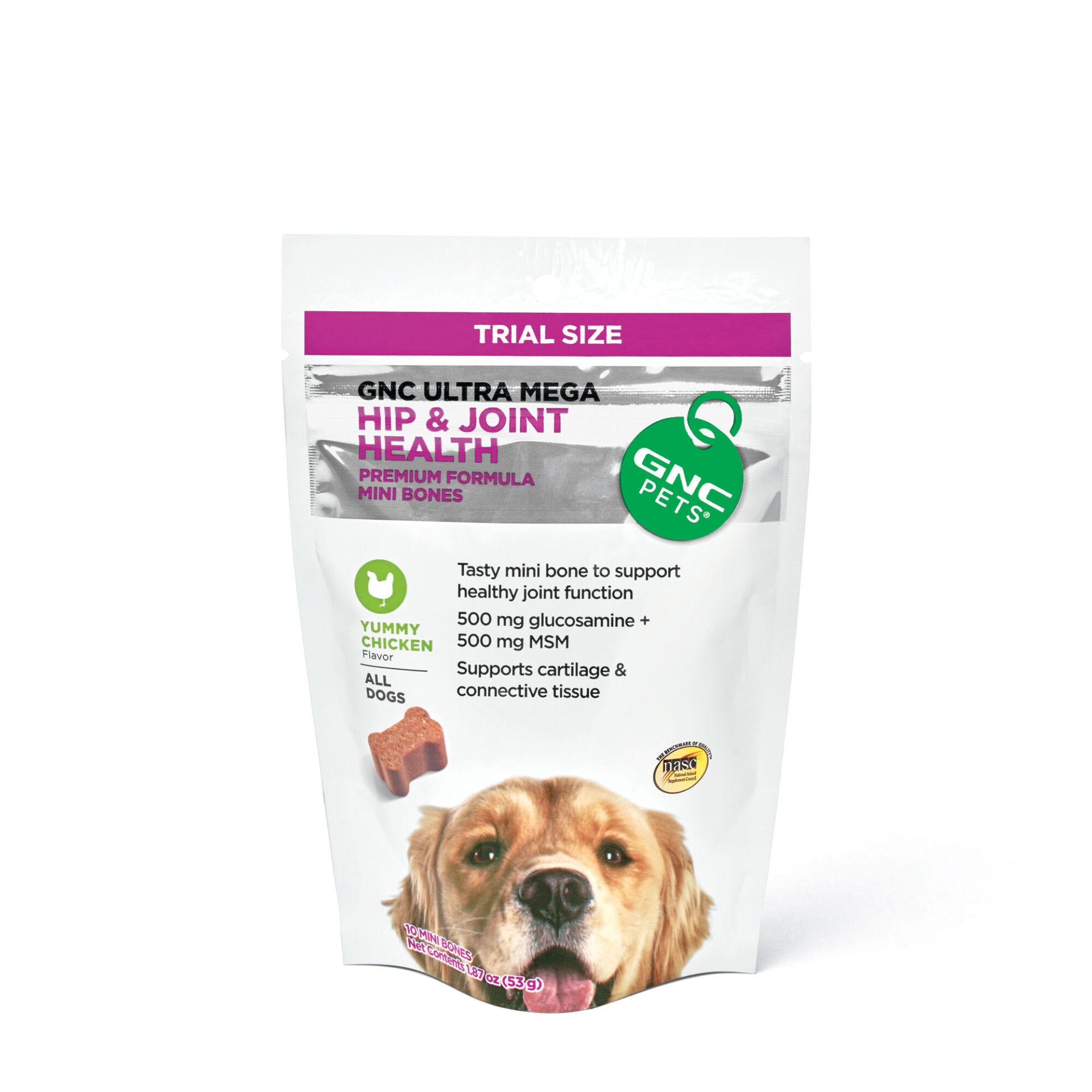 slide 1 of 1, GNC Pets Ultra Mega Hip & Joint Health for All Dogs - Yummy Chicken Flavor - TRIAL SIZE, 10 ct