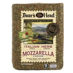 Boar's Head Italian Style Herb Coated Mozzarella Cheese 1 ea