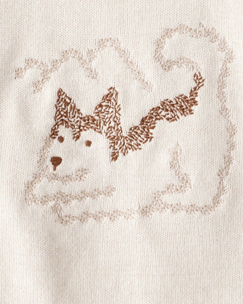 slide 4 of 6, Carter's Carters Baby Boy 2-Piece Dog Sweater & Pant Set - Cream Cream 3M, 2 pc