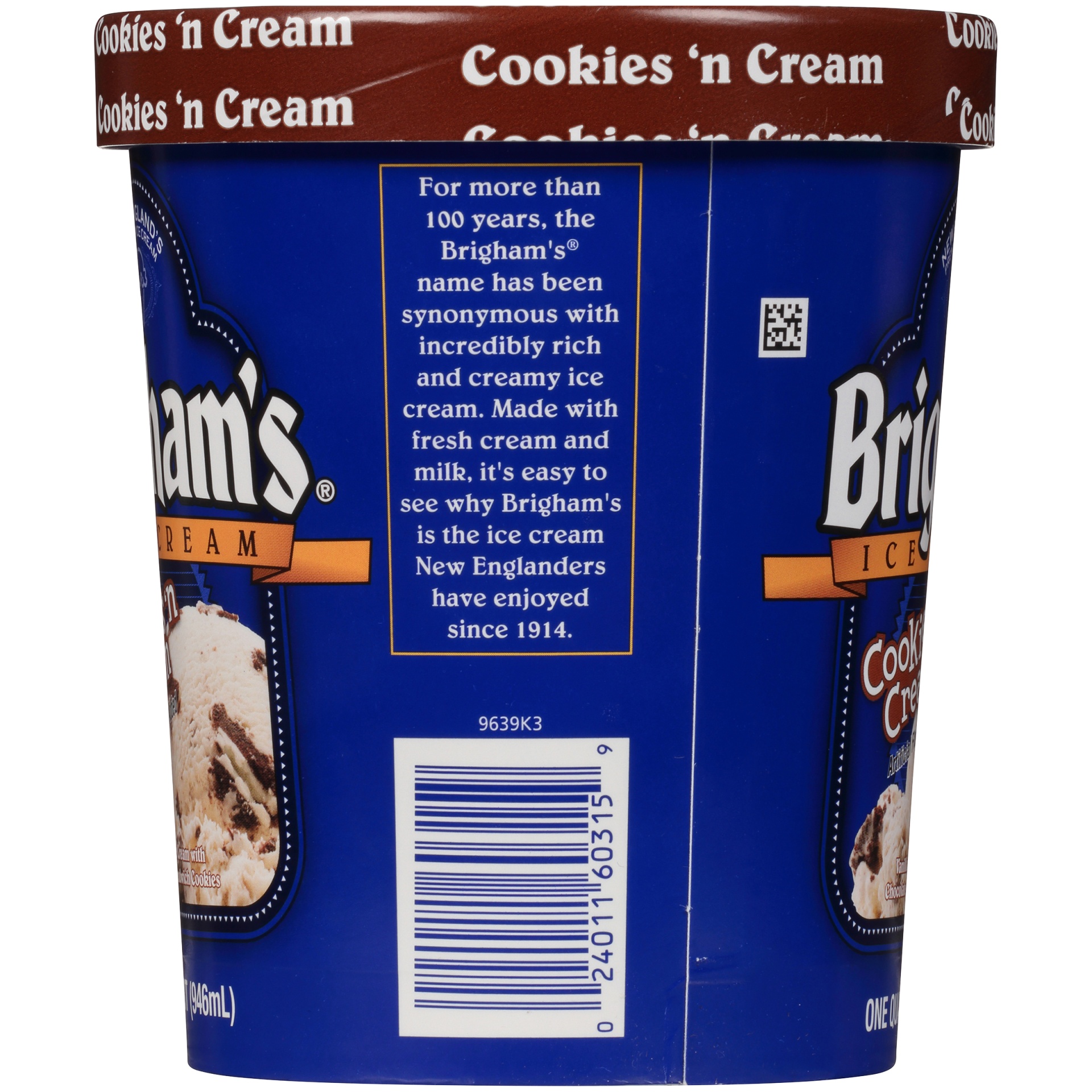 slide 3 of 6, Brigham's Cookies & Cream Ice Cream, 1 qt