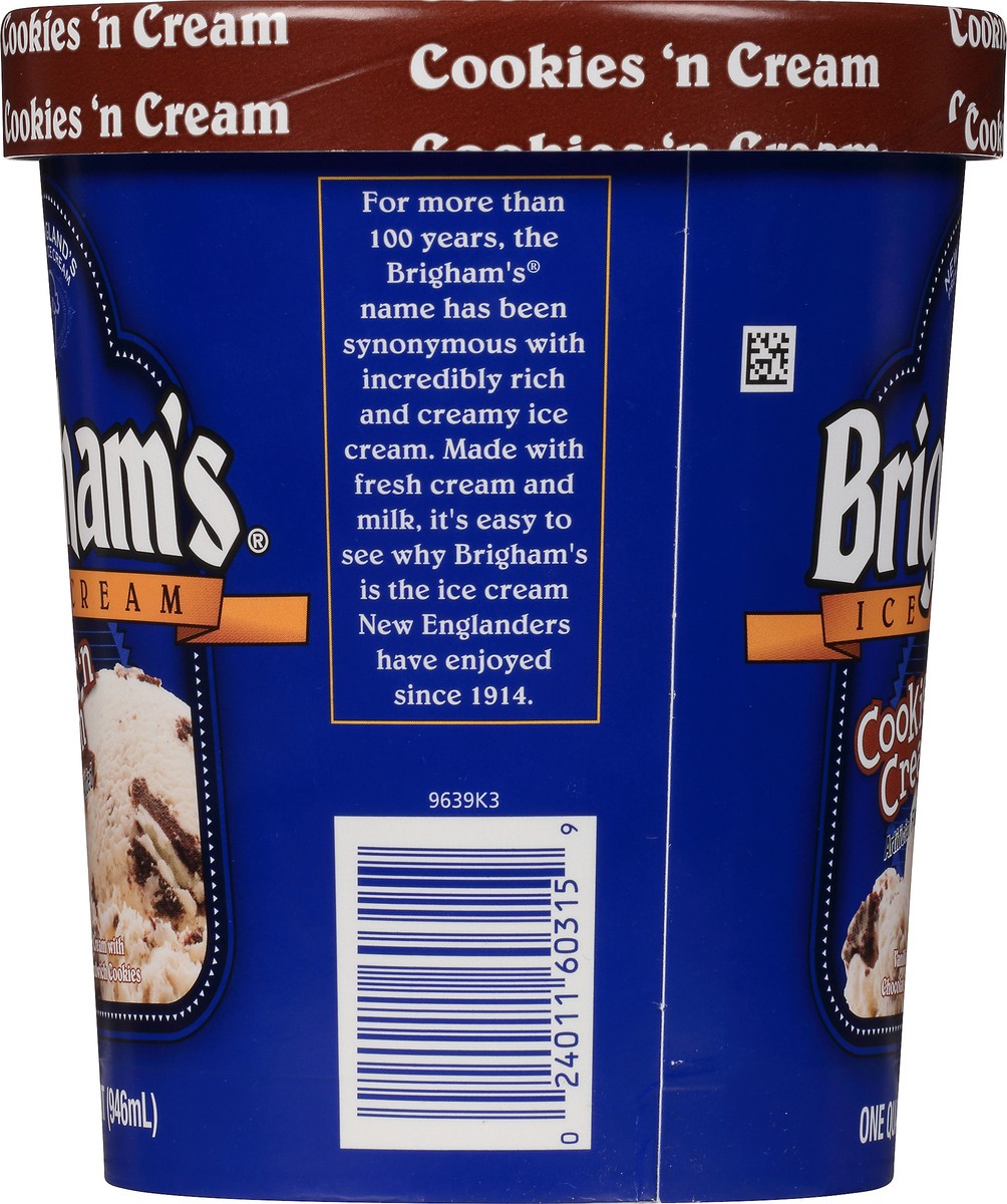slide 6 of 8, BRIGHAM'S ICE CREAM Brigham's Cookies & Cream Ice Cream, 1 Quart, 1 qt