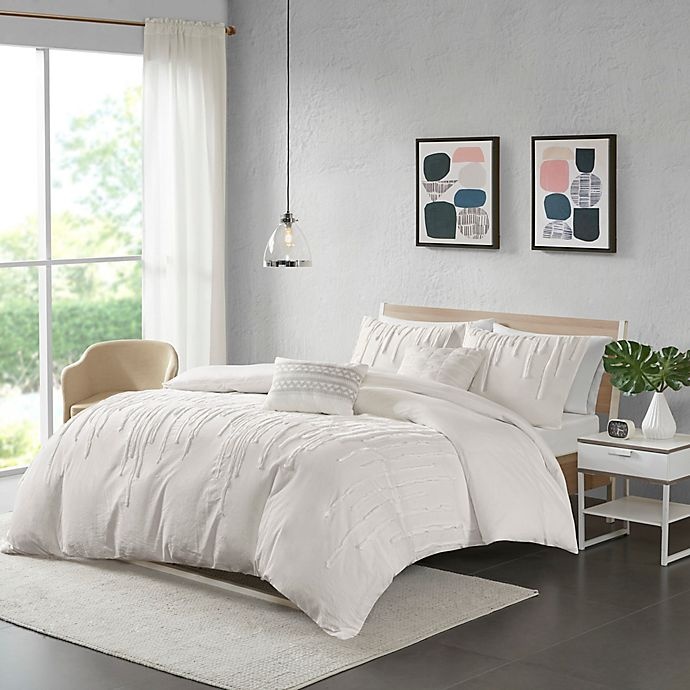 slide 1 of 9, Urban Habitat Paloma King/California King Duvet Cover Set - Ivory, 1 ct