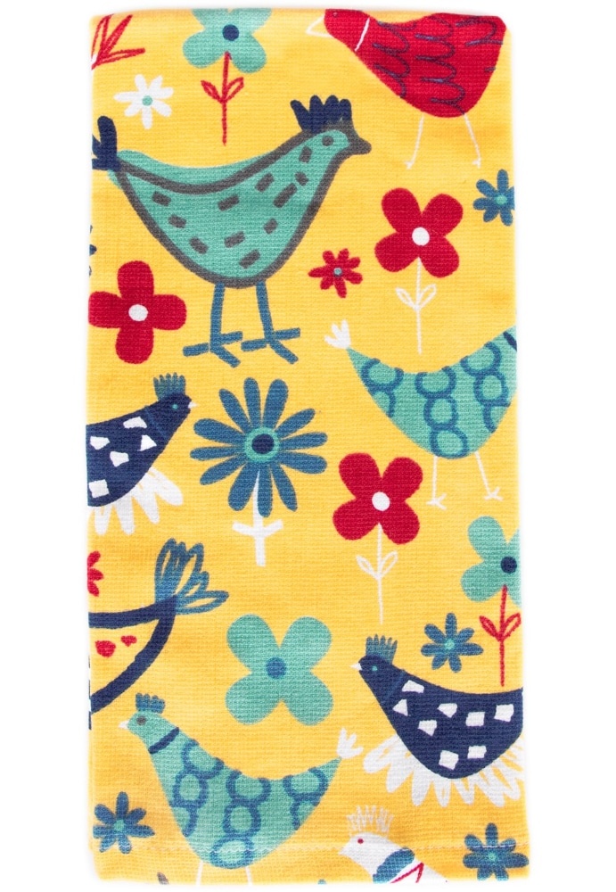 slide 1 of 1, Everyday Living Chickens Kitchen Towel, 1 ct