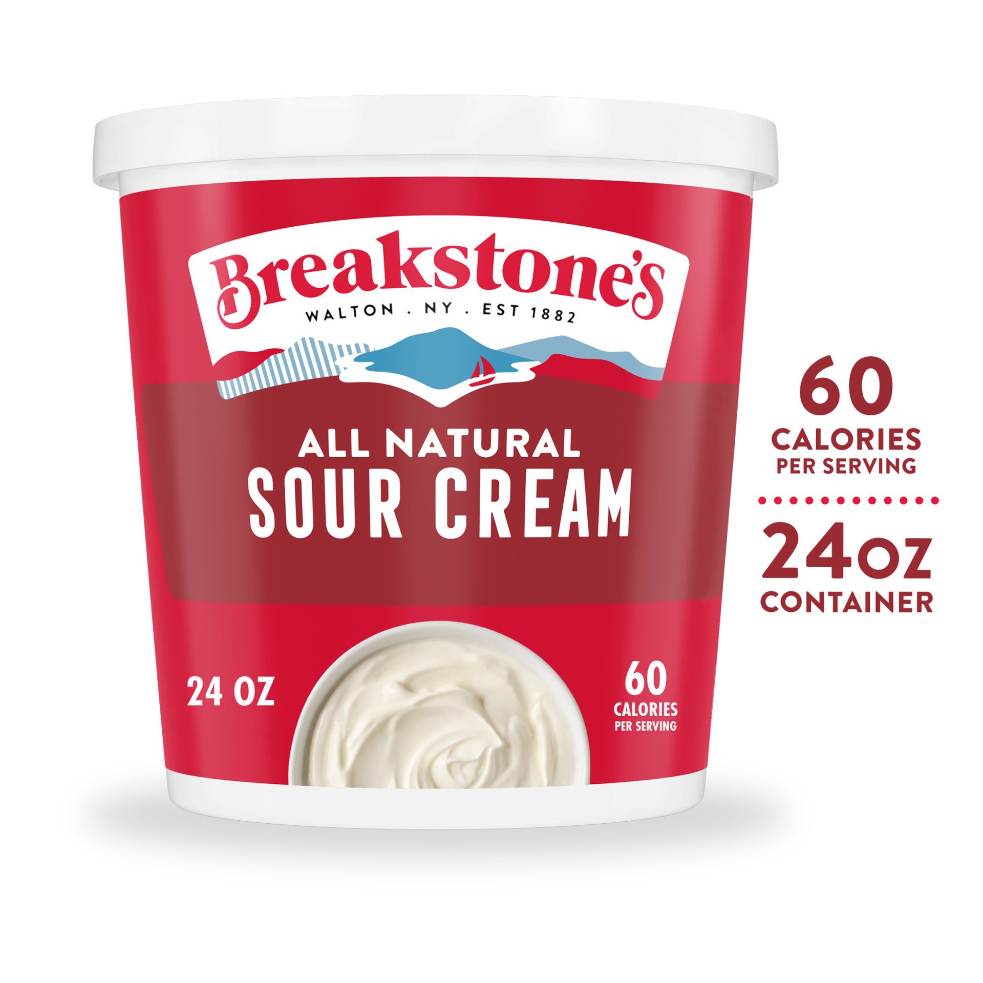 slide 1 of 8, Breakstone's All Natural Sour Cream, 24 oz Tub, 24 oz