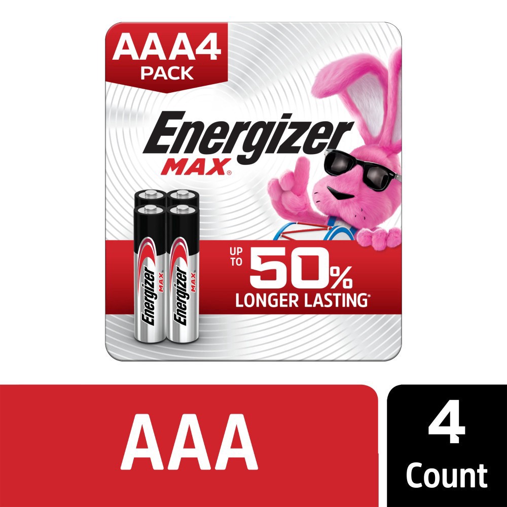 slide 1 of 6, Energizer Max AAA Alkaline Batteries 4 Each, 4 ct
