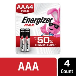Energizer Max AAA Alkaline Batteries 4 Each