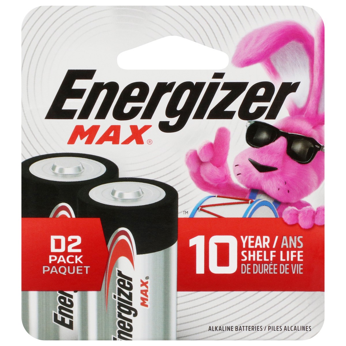 slide 1 of 6, Energizer MAX D Batteries (2 Pack), D Cell Alkaline Batteries, 2 ct