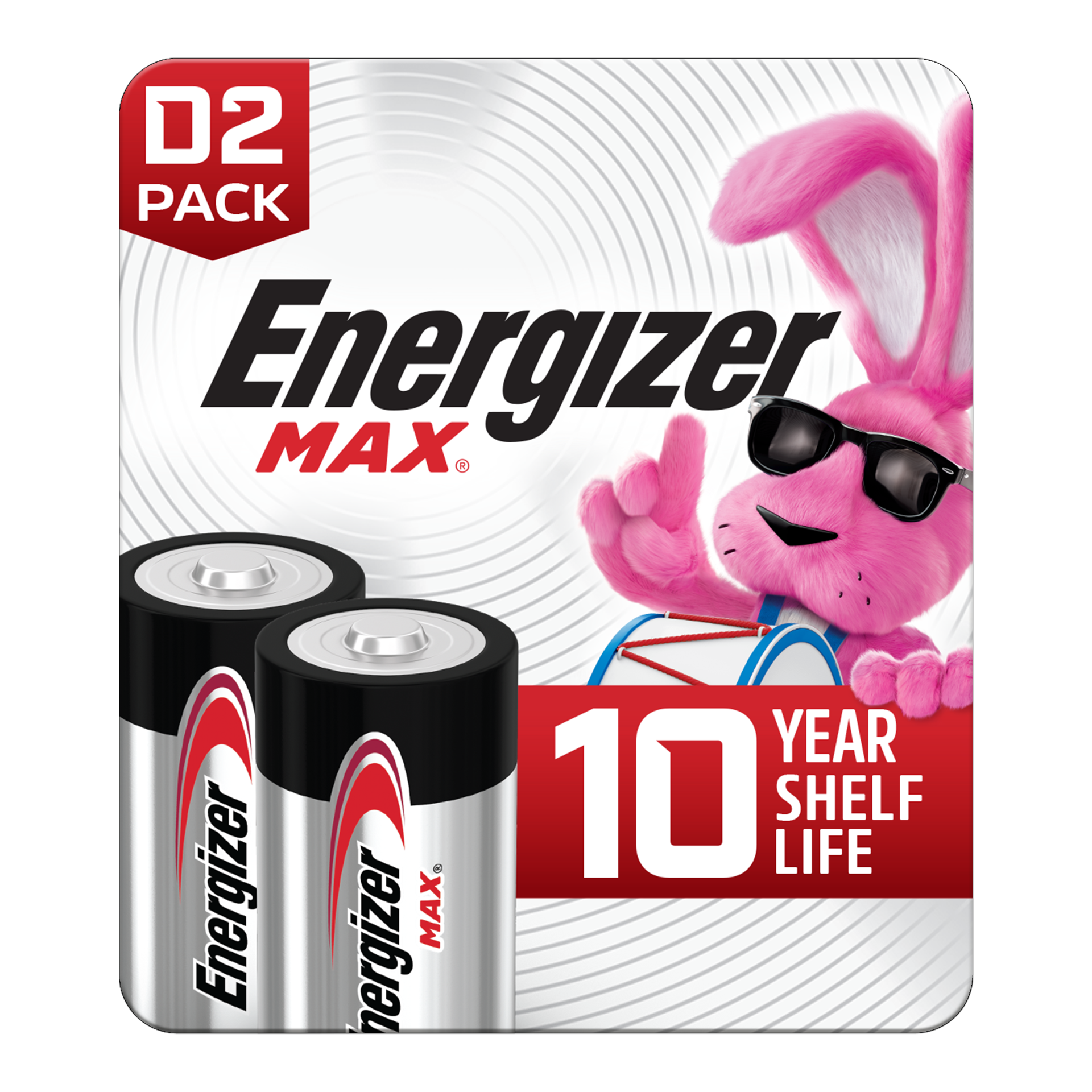slide 1 of 6, Energizer MAX D Batteries (2 Pack), D Cell Alkaline Batteries, 2 ct