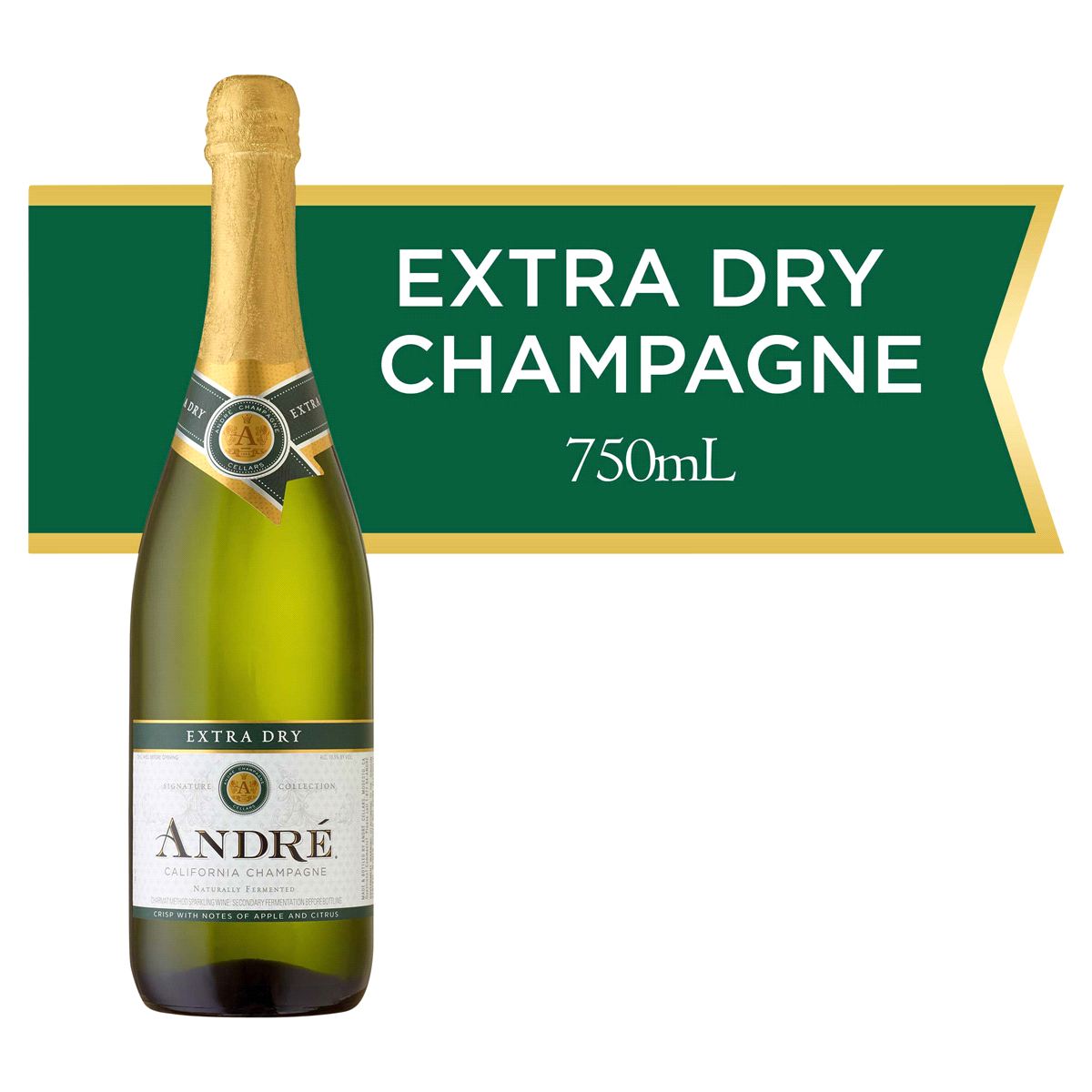 slide 1 of 3, André Andre Extra Dry Sparkling Wine Bottle, 750 ml