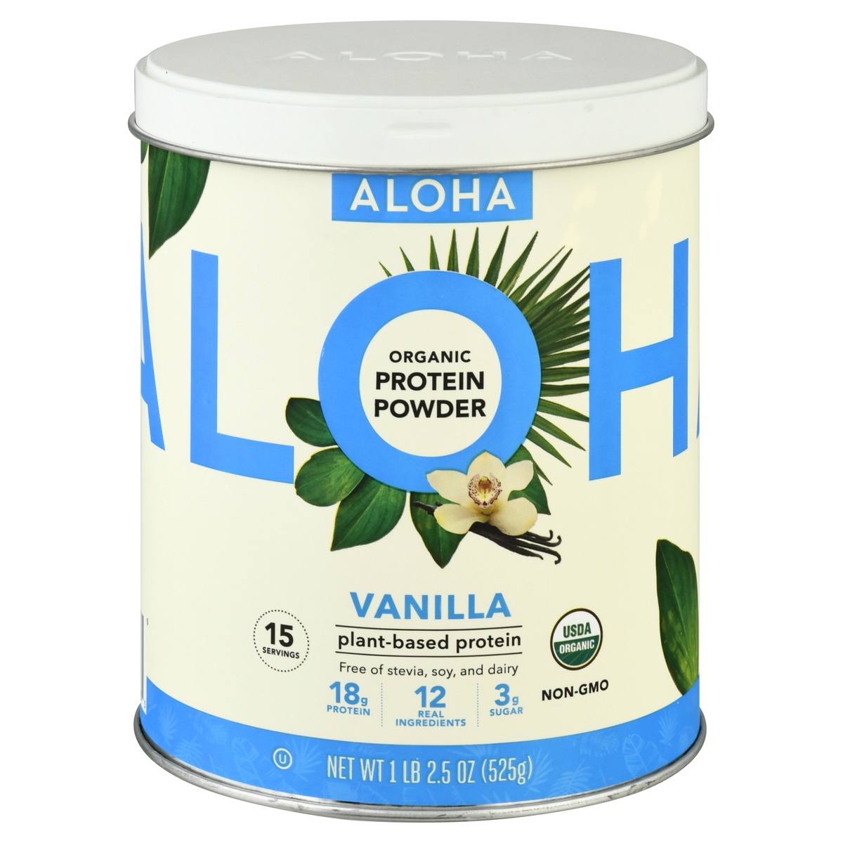 slide 1 of 2, Aloha Organic Vanilla Protein Powder, 1 lb 3.6 oz