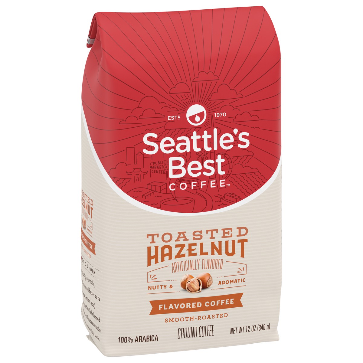 slide 9 of 9, Seattle's Best Coffee Toasted Hazelnut Flavored Ground Coffee | - 12 oz, 12 oz