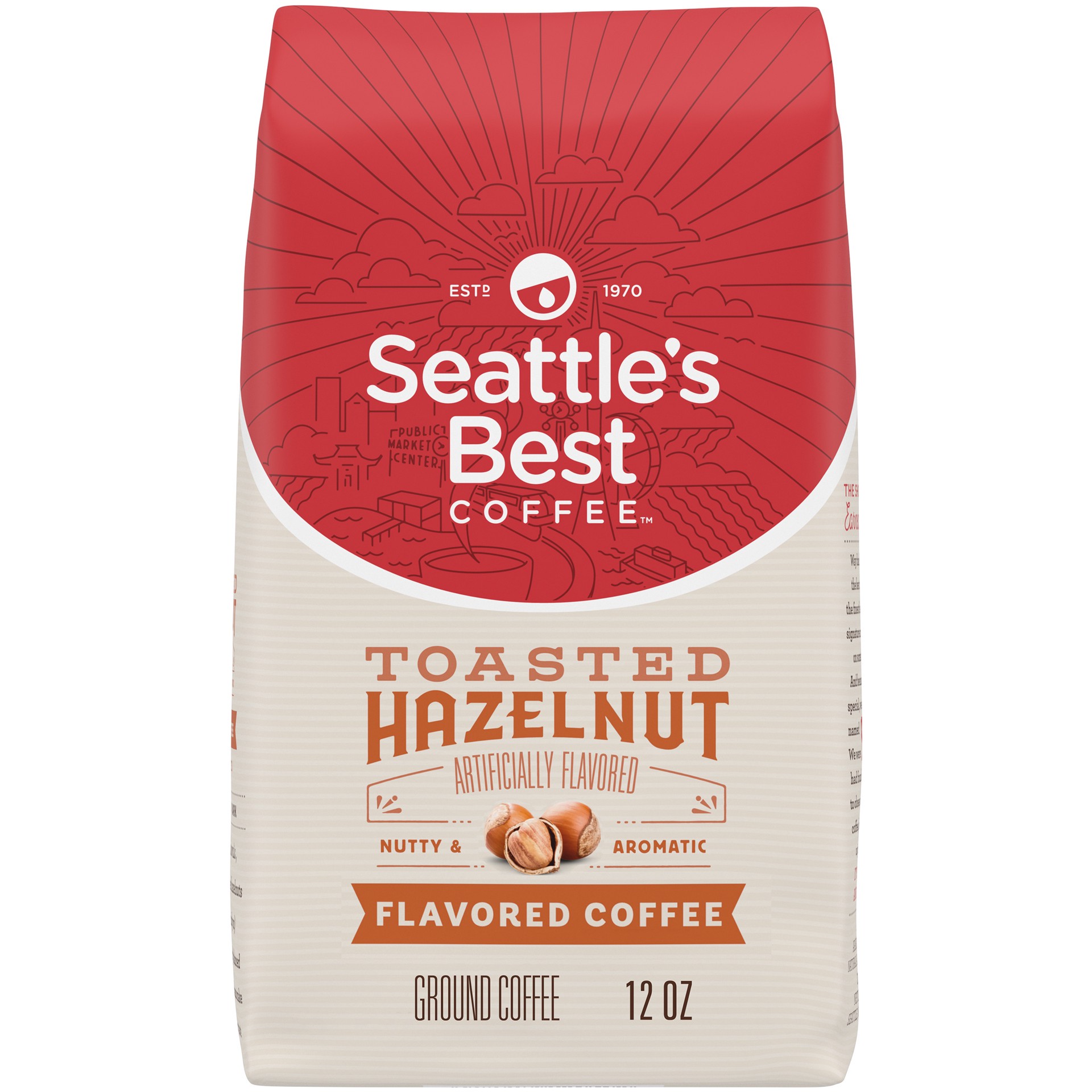 slide 1 of 9, Seattle's Best Coffee Toasted Hazelnut Flavored Ground Coffee | - 12 oz, 12 oz