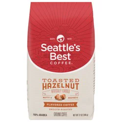 Seattle's Best Coffee Toasted Hazelnut Flavored Medium Roast Ground Coffee, 12-Ounce Bag
