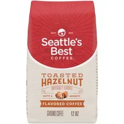 Seattle's Best Coffee Toasted Hazelnut Flavored Ground Coffee | 12 Ounce Bag