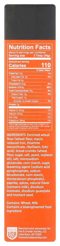 slide 2 of 6, Fire & Smoke Society Mr. Schnitzel Crispy Coatings 9.5 oz, 9.5 oz