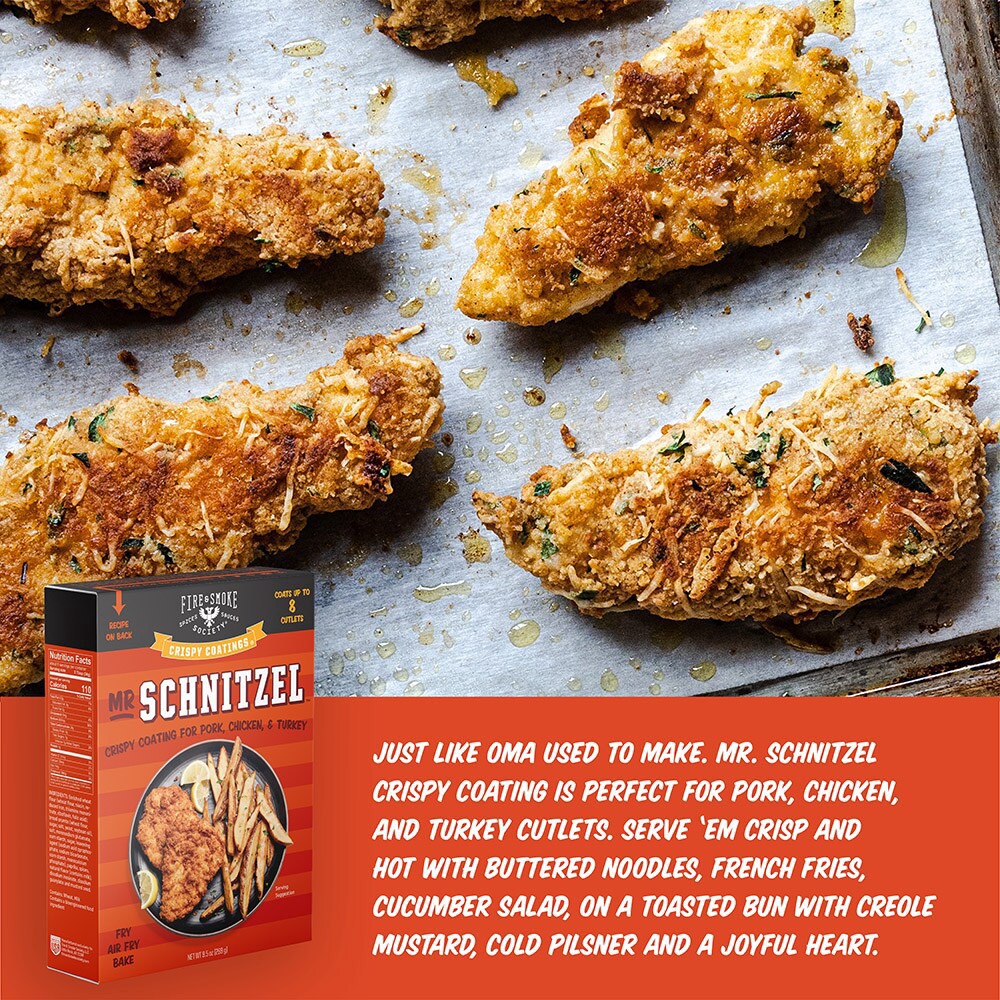 slide 5 of 6, Fire & Smoke Society Mr. Schnitzel Crispy Coatings 9.5 oz, 9.5 oz