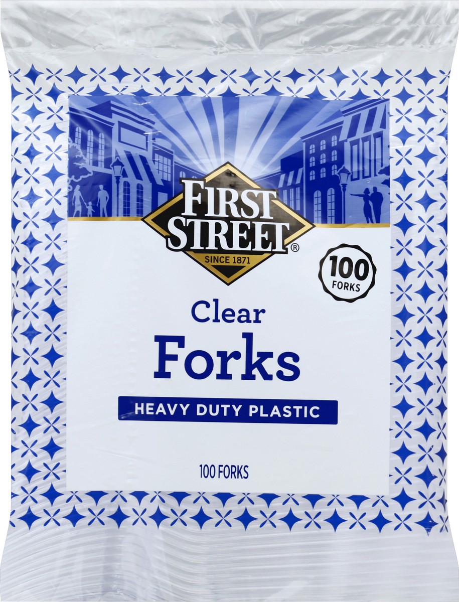 slide 4 of 6, First Street Heavy Duty Clear Forks, 100 ct